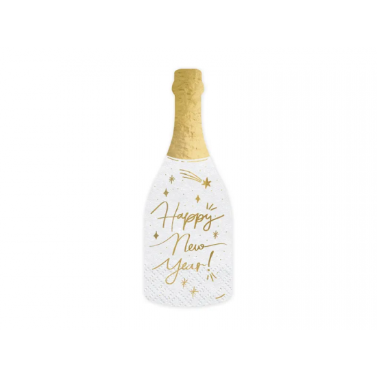 Χαρτοπετσέτες Σχηματικές Σαμπάνια – Happy New Year (20 τεμ) Χαρτοπετσέτες Σχηματικές Σαμπάνια – Happy New Year (20 τεμ)