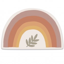 Ξύλινη Διακοσμητική Φιγούρα Ουράνιο Τόξο Boho Με Φύλλο