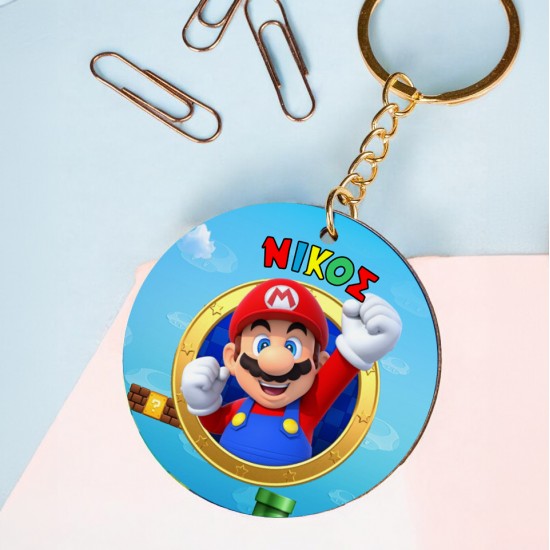 Μπρελόκ Ξύλινο Super Mario Μπρελόκ Ξύλινο Super Mario