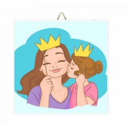 Καδράκι Ξύλινο “Princess & Queen”
