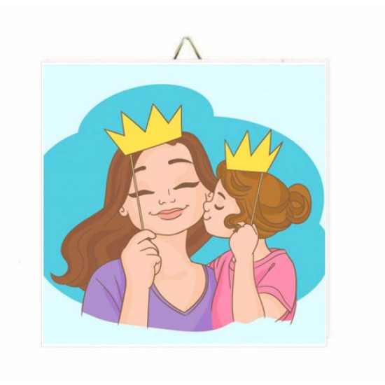 Καδράκι Ξύλινο “Princess & Queen” Καδράκι Ξύλινο “Princess & Queen”