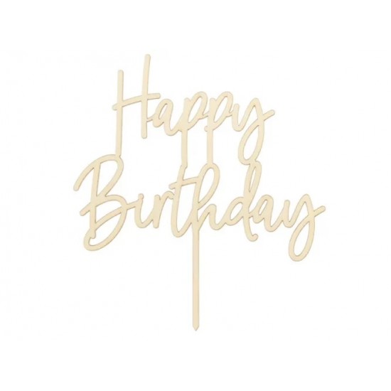 Topper Τούρτας Ξύλινο Happy Birthday Topper Τούρτας Ξύλινο Happy Birthday