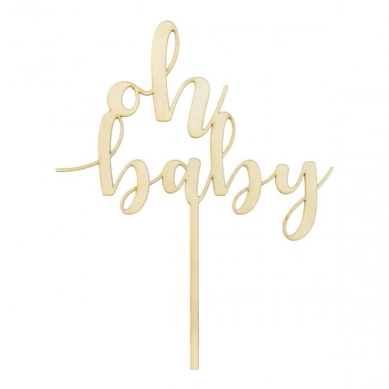 Topper Τούρτας Ξύλινο Oh Baby Topper Τούρτας Ξύλινο Oh Baby
