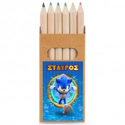 Ξυλομπογιές Sonic σε κουτάκι κραφτ