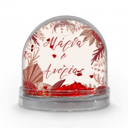 Χιονόμπαλα Αγίου Βαλεντίνου με φωτογραφία – Boho