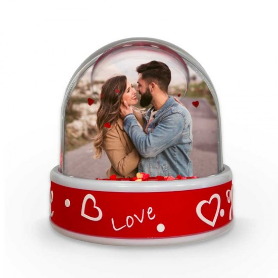 Χιονόμπαλα Αγίου Βαλεντίνου με φωτογραφία – Boho
