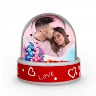 Χιονόμπαλα Αγίου Βαλεντίνου με φωτογραφία – Stitch & Angel