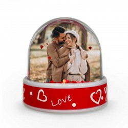 Χιονόμπαλα Αγίου Βαλεντίνου με φωτογραφία – Σύννεφα Καρδιές