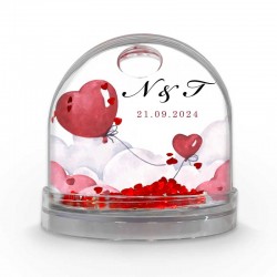 Χιονόμπαλα Αγίου Βαλεντίνου με φωτογραφία – Σύννεφα Καρδιές