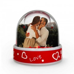 Χιονόμπαλα Αγίου Βαλεντίνου με φωτογραφία – Χρυσή Καρδιά