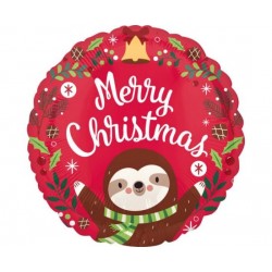 Μπαλόνι Foil 17" Christmas Sloth / 43 εκ - Βραδύπους