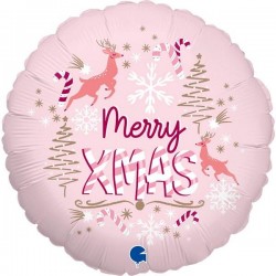 Μπαλόνι Foil 18" Pink Xmas