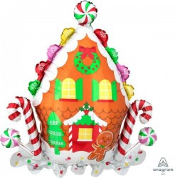 Μπαλόνι Foil  Χριστουγεννιάτικο Σπιτάκι Gingerbread 
