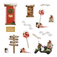 Χριστουγεννιάτικα Αυτοκόλλητα Τοίχου Elf - 14 τεμ.