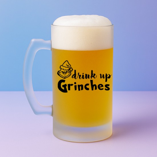 Χριστουγεννιάτικο Ποτήρι Μπύρας – Drink Up Grinches