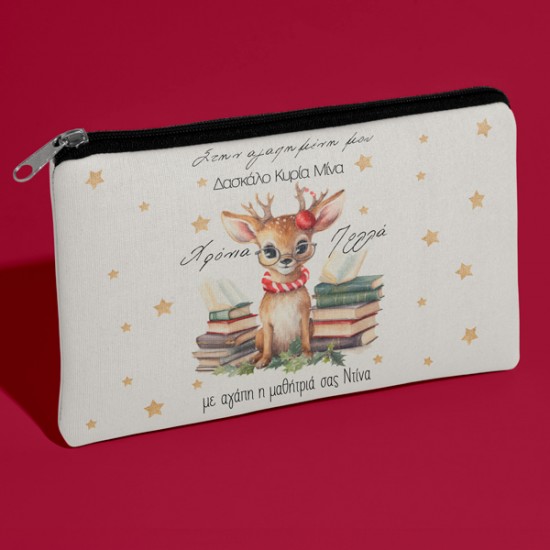 Χριστουγεννιάτικο Τσαντάκι για Δασκάλα – “Ταρανδάκι με Ευχές”