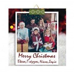 Καδράκι Χριστουγεννιάτικο Christmas Polaroid με Όνομα